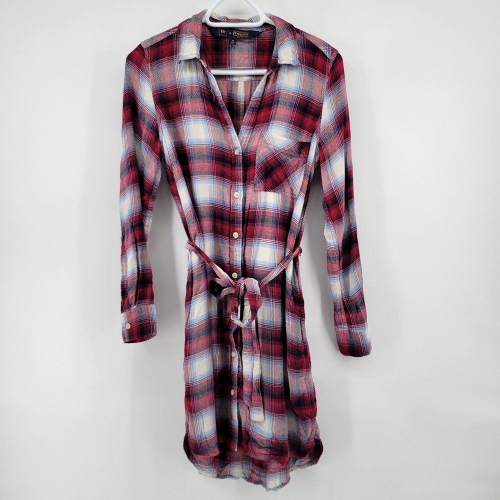 Pendleton x Gap belted plaid shirt dress XS